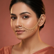 CZ Nose Pin with Oval Stone & Teardrop Charm Design Nose Ring
