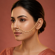 Twinkling Two Tone Elegant Nose Pin