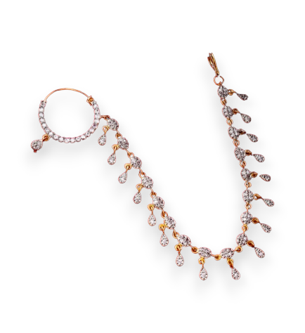 Starlit Sparkle Two tone Nose Pin