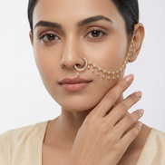 Starlit Sparkle Two tone Nose Pin