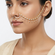 Starlit Sparkle Two tone Nose Pin