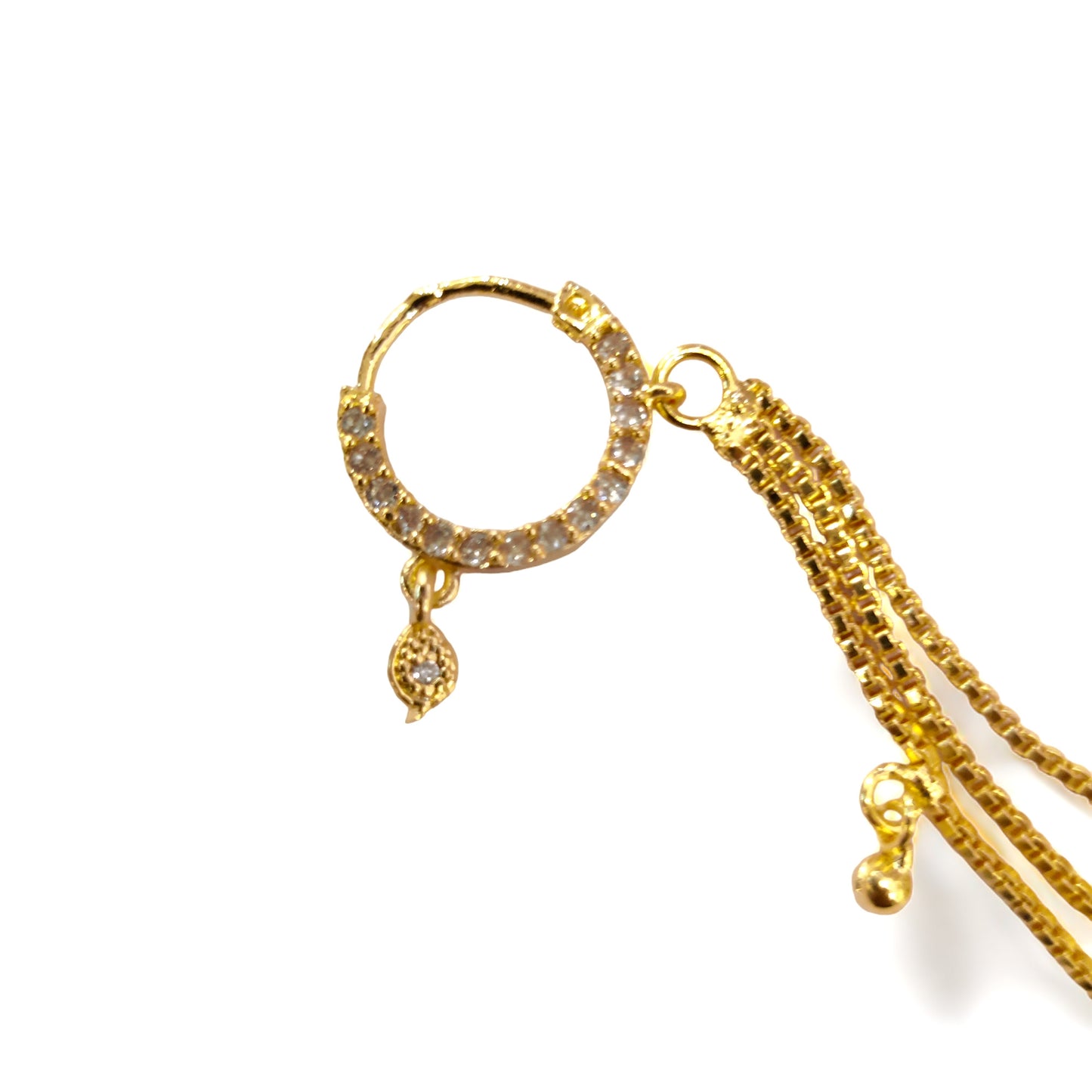 Opal Touch - Opulent Gold Charm Nose Pin - Nose Pin