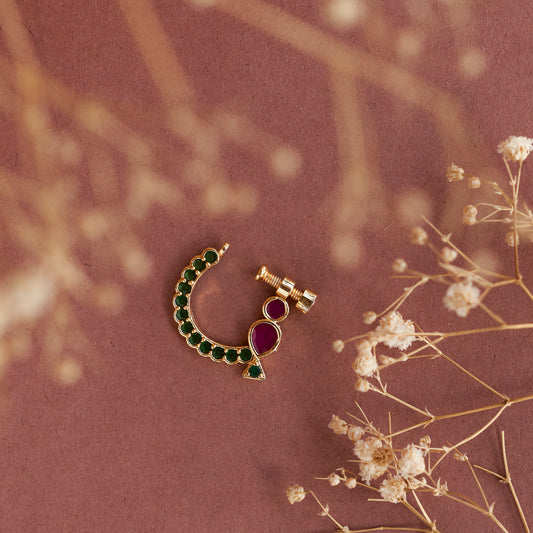 Imperial Gold Plated Screw Nose Pin