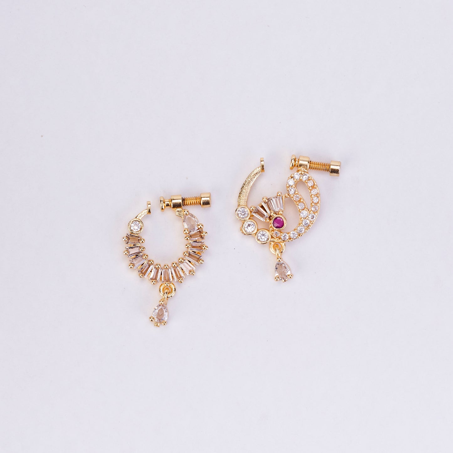 Radiant Gold Plated Combo Nose Pins