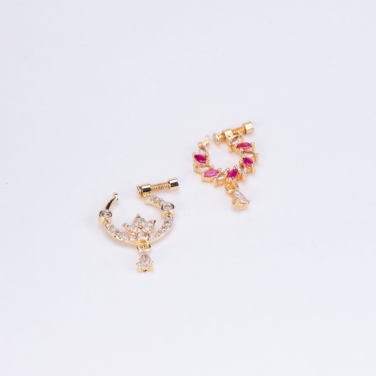 Celestial Bloom Combo Gold Plated Nose pins