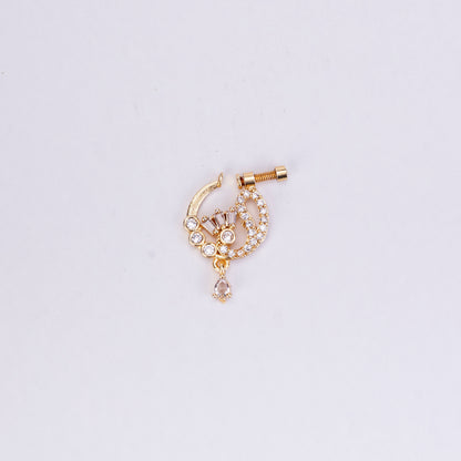 Half-moon Gold Plated Nose Pin