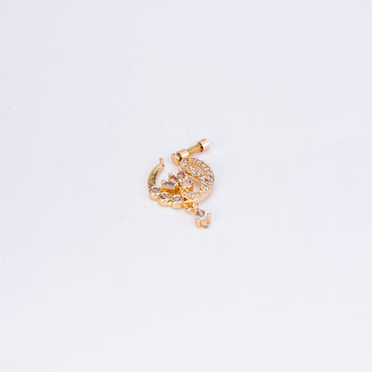 Half-moon Gold Plated Nose Pin