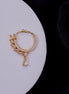 Teardrop Charm AD Gold Plated Nose Pin
