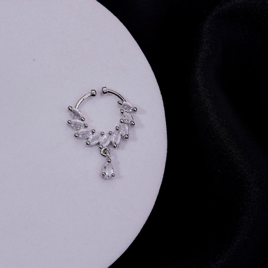 Septum AD Rhodium Plated Nose Pin