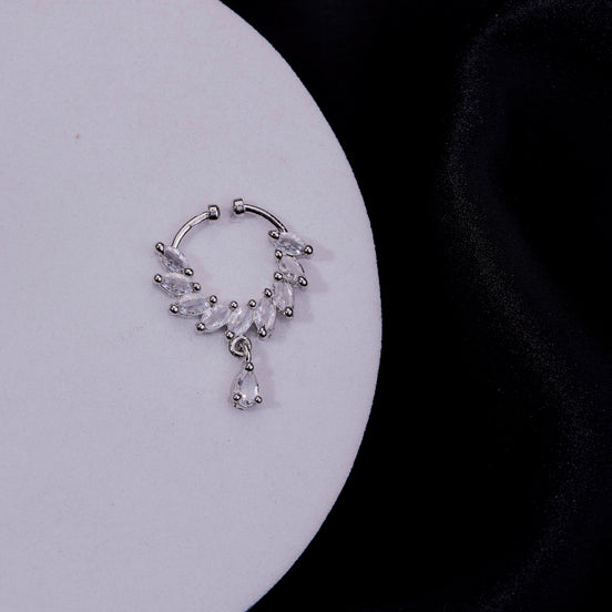 Septum AD Rhodium Plated Nose Pin