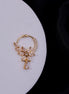Floral Cascading AD Gold Plated Nose Pin