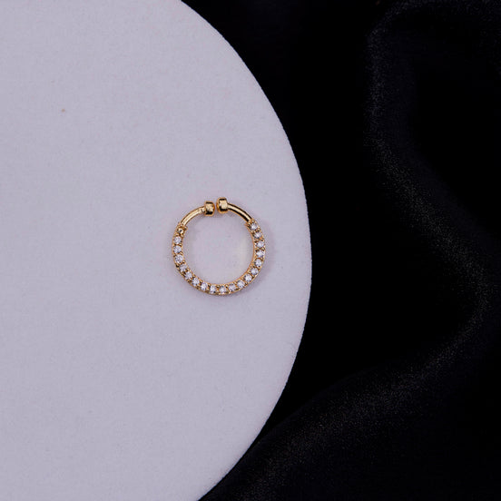 Trendz AD Gold Plated Nose Pin