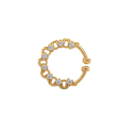 Adorned Gold Plated AD Nose Ring