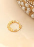 Twisted Gold Plated AD Nose Pin