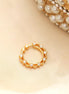 Designed Star Gold Plated AD Nose Pin