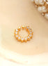 Adorned Hoop Gola Plated AD Nose Pin