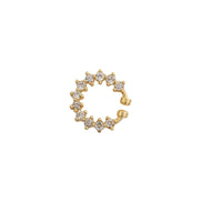 Adorned Hoop Gola Plated AD Nose Pin