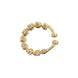 Wavy Hoop Gold Plated AD Nose Pin