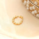 Wavy Hoop Gold Plated AD Nose Pin