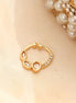 Triple Leaflet Gold Plated AD Nose Pin