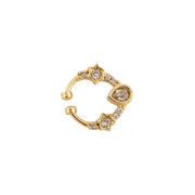 Teardrop Gold Plated AD Nose Pin