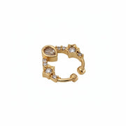 Teardrop Gold Plated AD Nose Pin