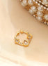 Teardrop Gold Plated AD Nose Pin
