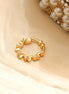Heart Motif Gold Plated AD Nose Pin