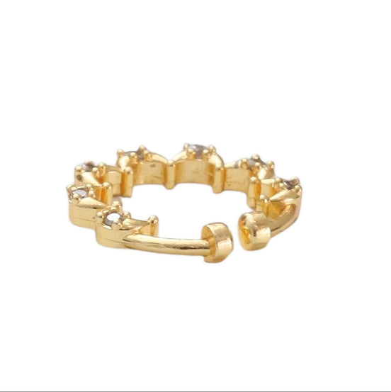 Spiral Hoop Gold Plated AD Nose Pin