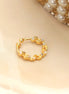 Spiral Wave Hoop Gold Plated AD Nose Pin