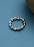 Wavy Hoop Rhodium Plated AD Nose Pin