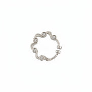 Spiral Hoop Rhodium Plated AD Nose Pin