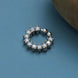 Adorned Hoop Rhodium Plated AD Nose Pin