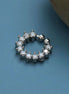 Adorned Hoop Rhodium Plated AD Nose Pin