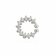 Adorned Hoop Rhodium Plated AD Nose Pin