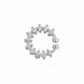 Adorned Hoop Rhodium Plated AD Nose Pin