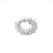 Adorned Hoop Rhodium Plated AD Nose Pin