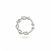Marquise Rhodium Plated AD Nose Pin