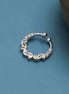Wavy Rhodium Plated AD Nose Pin