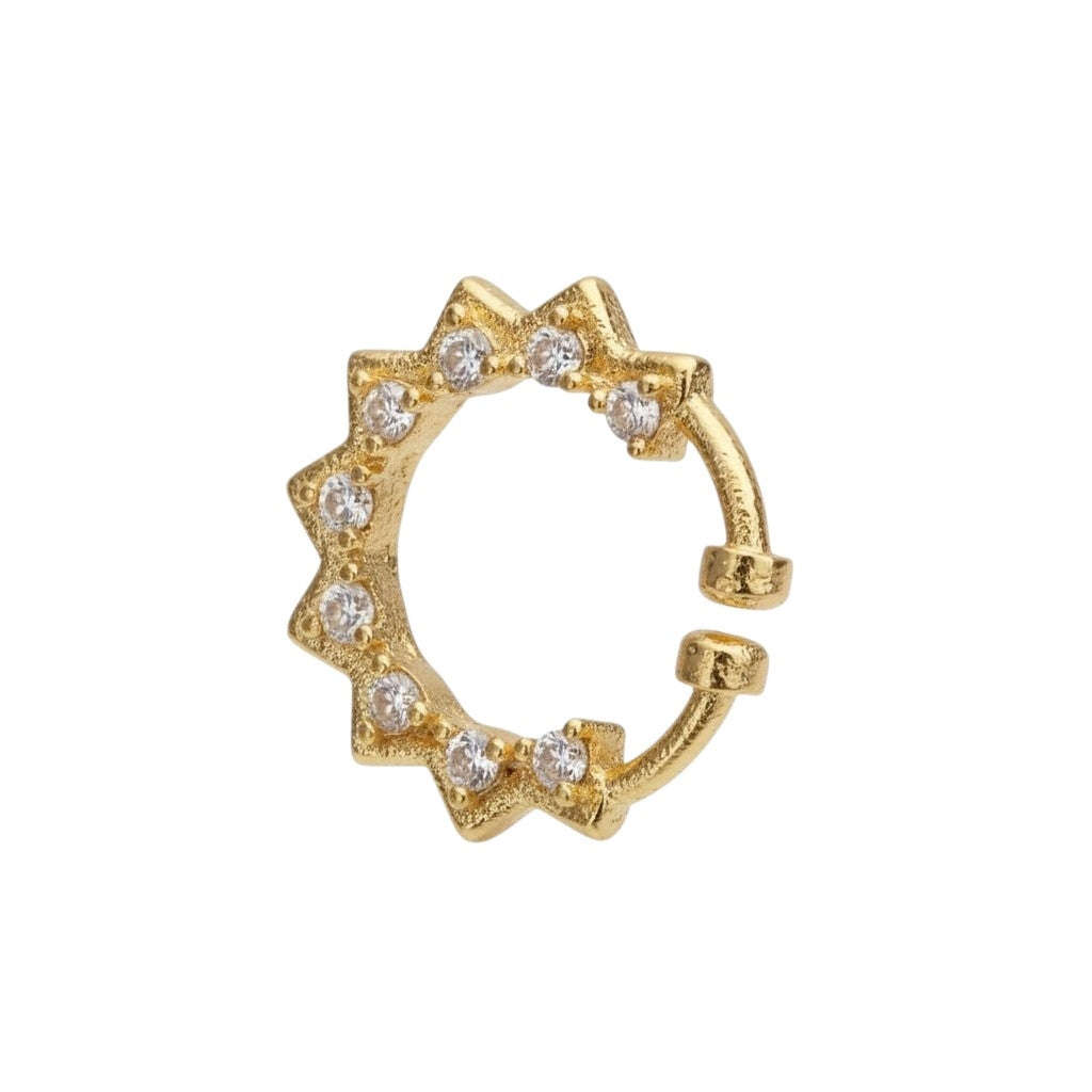 Gold Plated Star CZ Nose Pin