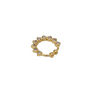 Gold Plated Teardrop CZ Nose Pin