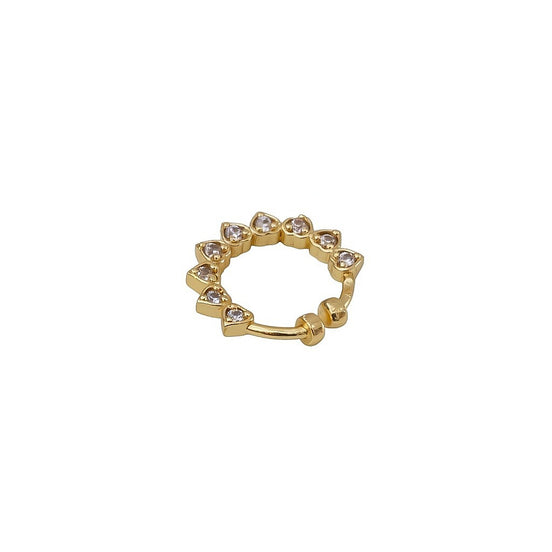 Gold Plated Teardrop CZ Nose Pin
