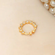 Gold Plated Teardrop CZ Nose Pin