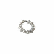 Rhodium Plated Star Shape CZ Nose Pin