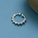 Rhodium Plated Heart Shape CZ Nose Pin