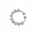 Rhodium Plated Heart Shape CZ Nose Pin