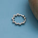 Rhodium Plated Scallop Design CZ Nose Pin