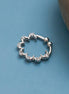Rhodium Plated Scallop Design CZ Nose Pin