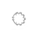 Rhodium Plated Scallop Design CZ Nose Pin