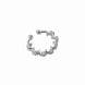 Rhodium Plated Scallop Design CZ Nose Pin